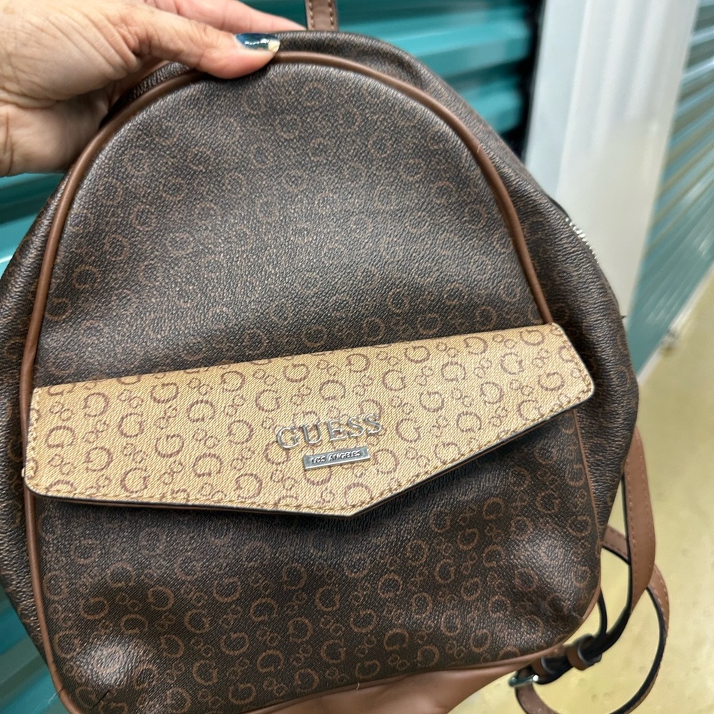 Guess Two-Tone Logo Mini Backpack